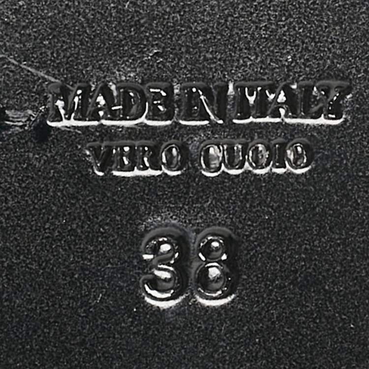 Pre Owned Christopher Esber Black Mesh Crystal Embellished Minette Ballet Flats Size 38