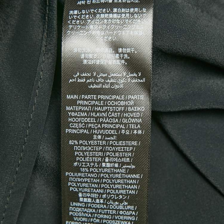 Pre Owned Christopher Kane Black Faux Leather Cut-Out Strap Detail Maxi Dress S 