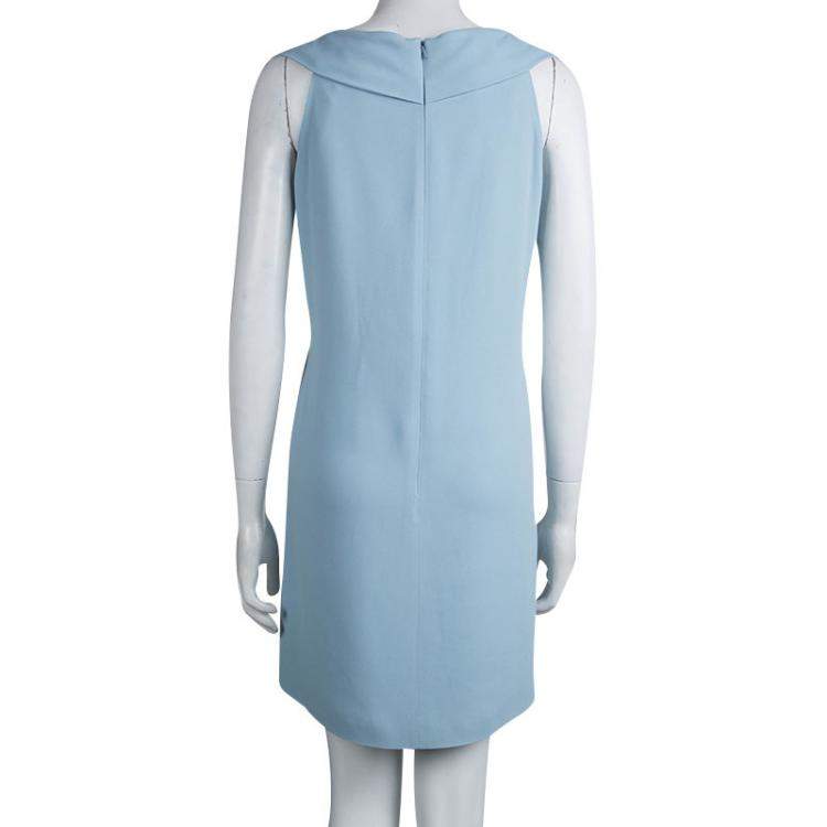 Pre Owned Christopher Kane Powder Blue Sleeveless Shift Dress M