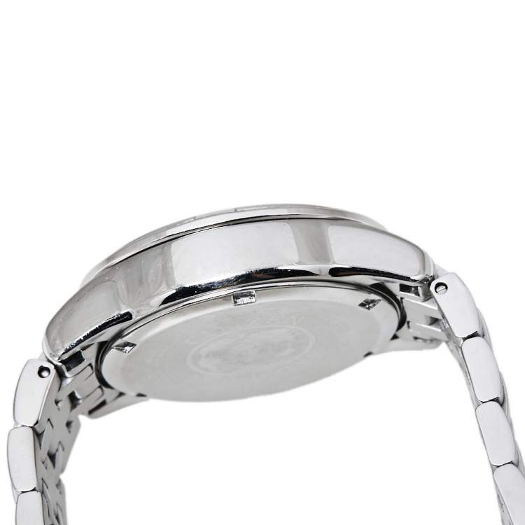 Pre Owned Citizen Black Stainless Steel Diamonds Eco-Drive Women's Wristwatch 32 mm