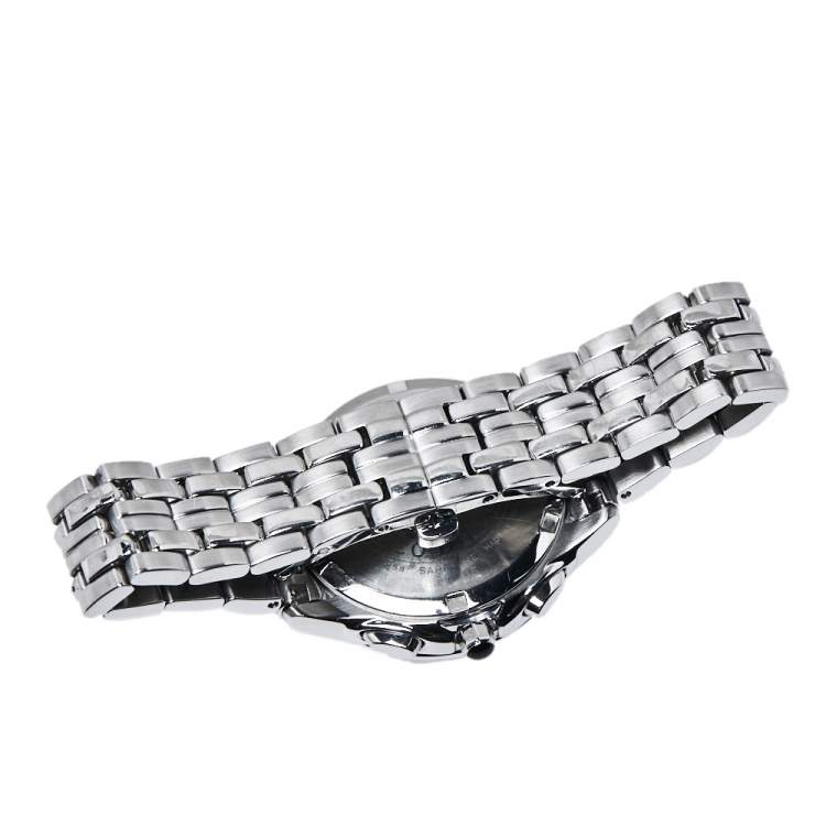 Pre Owned Citizen Black Stainless Steel Diamonds Eco-Drive Women's Wristwatch 32 mm