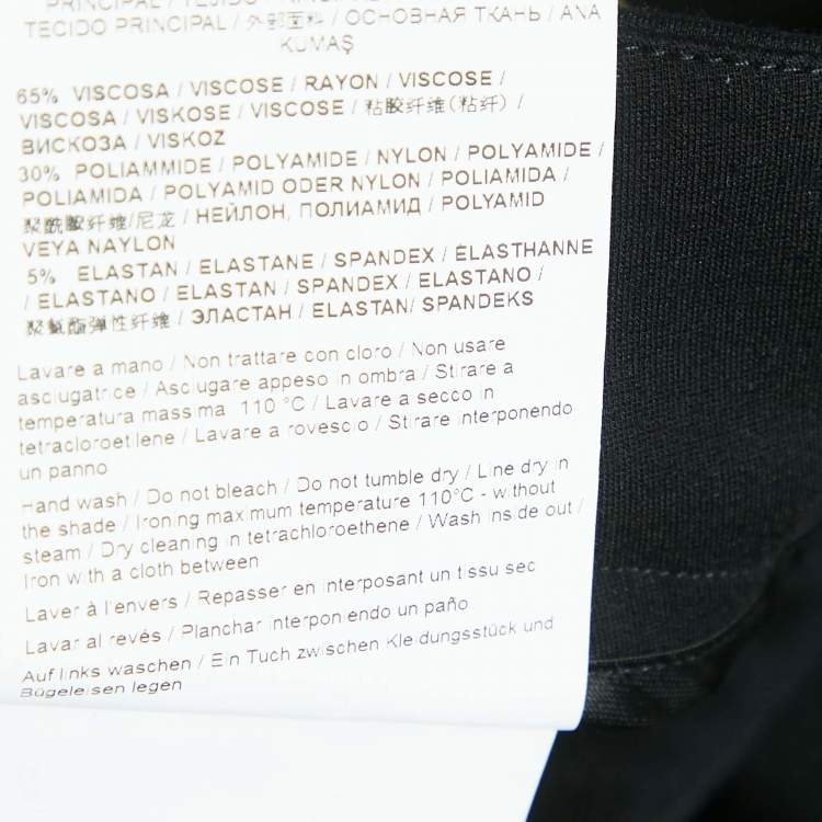 Pre Owned Class by Roberto Cavalli Black Cotton Knit Waist Stud Detail Short Skirt L