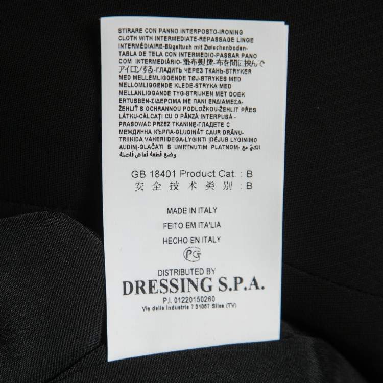 Pre Owned Class by Roberto Cavalli Black Crepe Embellished Cut-Out Detail Gown M