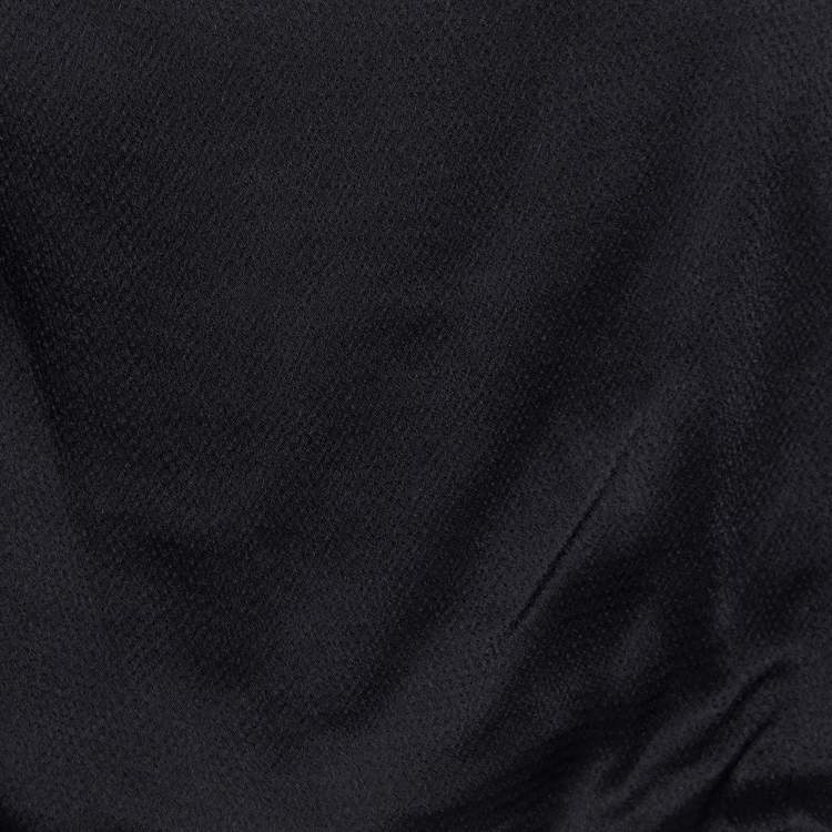 Pre Owned Class by Roberto Cavalli Black Textured Satin Bolero Jacket M