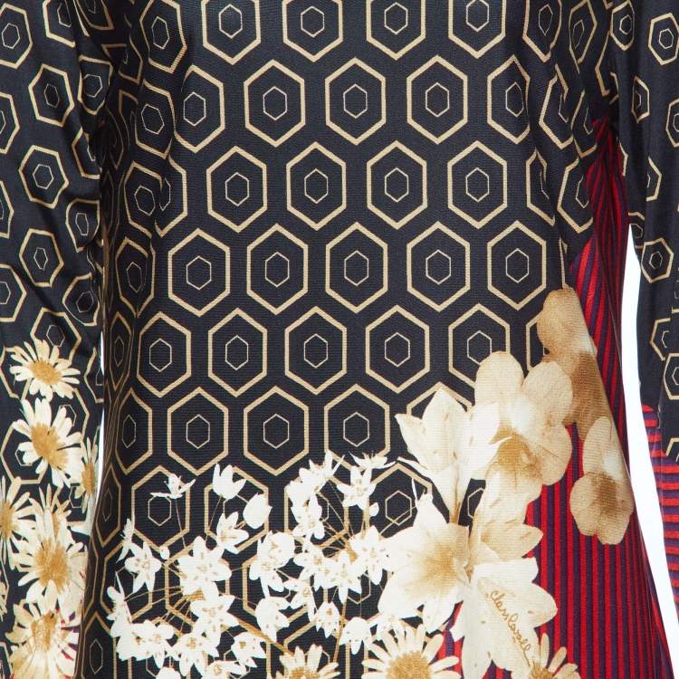 Pre Owned Class by Roberto Cavalli Multicolor Printed Jersey Shift Dress L