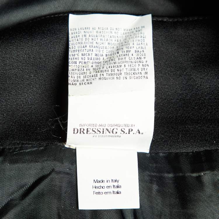 Pre Owned Class by Roberto Cavalli Black Satin Maxi Skirt L
