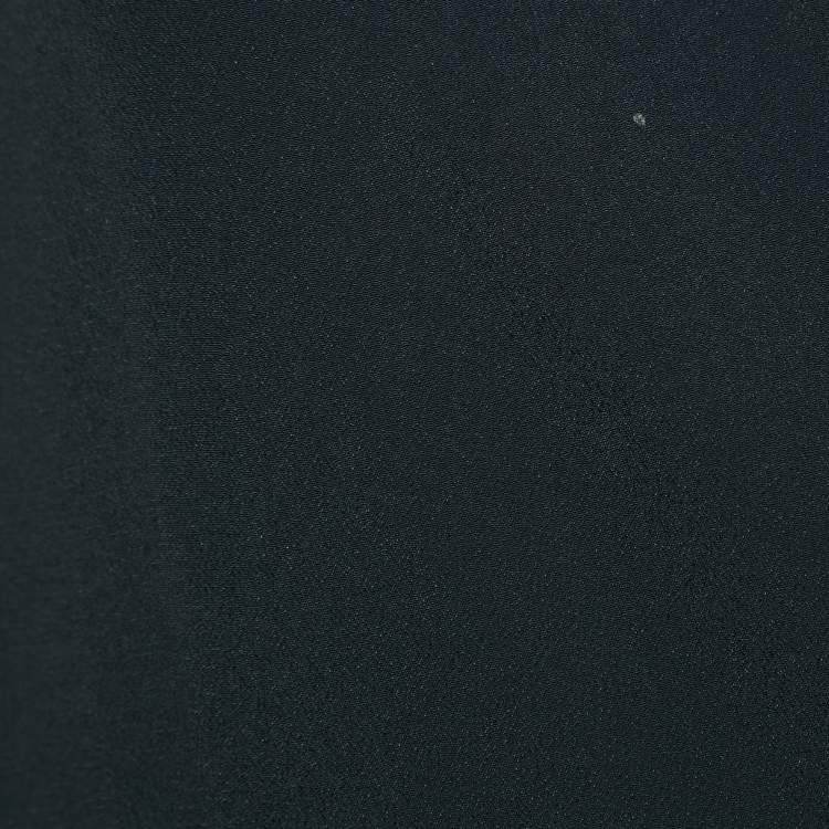 Pre Owned Class by Roberto Cavalli Black Crepe Pleated Hem Knee-Length Dress M