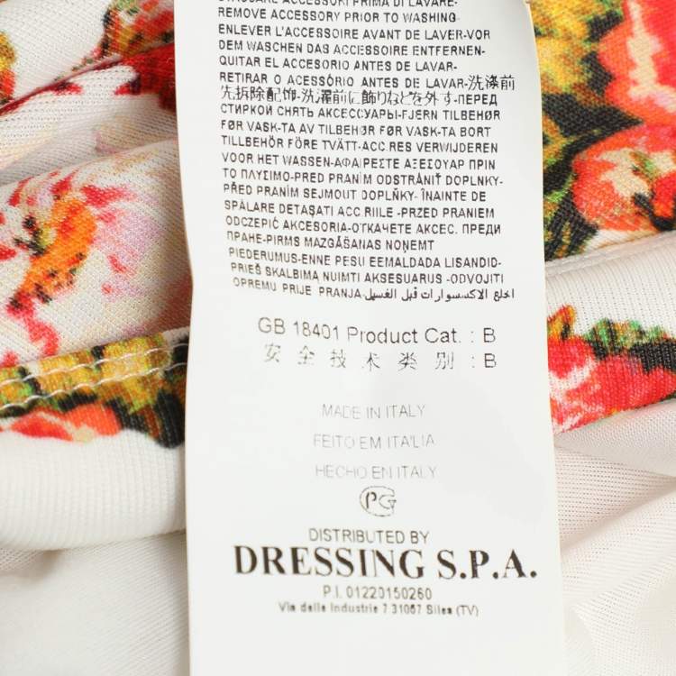 Pre Owned Class by Roberto Cavalli Multicolor Printed Jersey Strapless Dress M