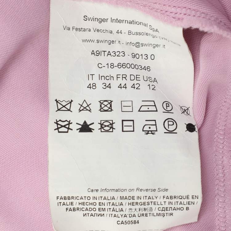 Pre Owned Class by Roberto Cavalli Pink Viscose Maxi Skirt L