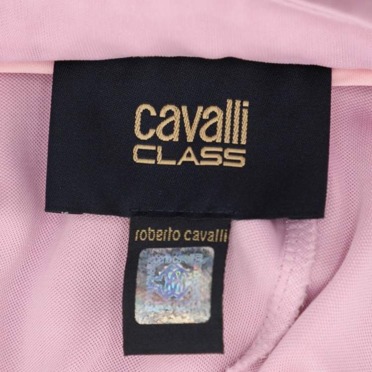 Pre Owned Class by Roberto Cavalli Pink Viscose Maxi Skirt L