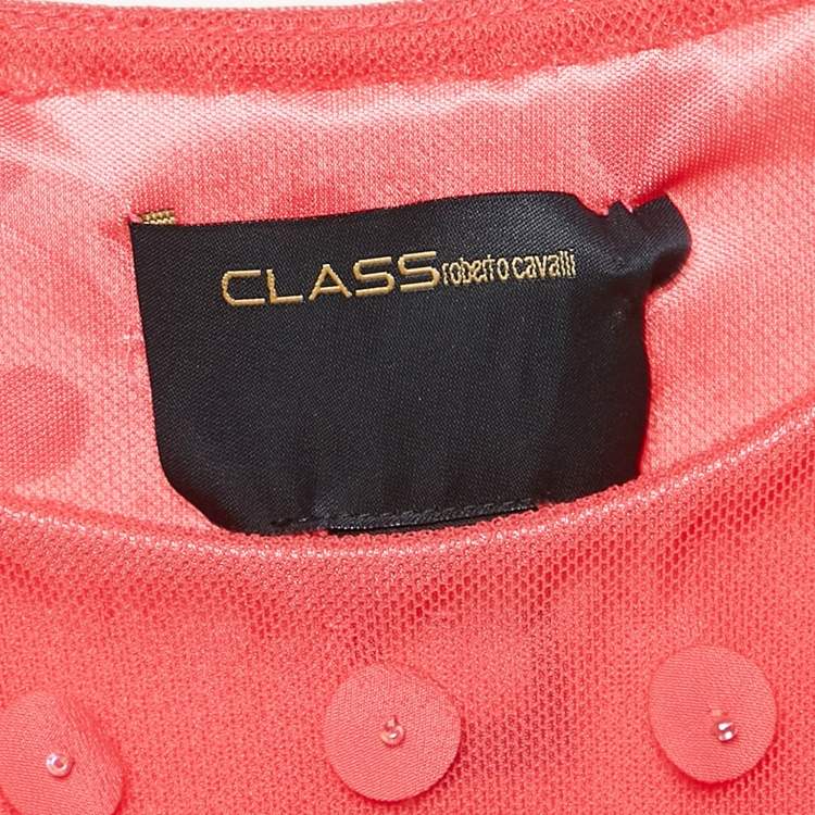 Pre Owned Class by Roberto Cavalli Pink Embellished Sleeveless Short Dress M