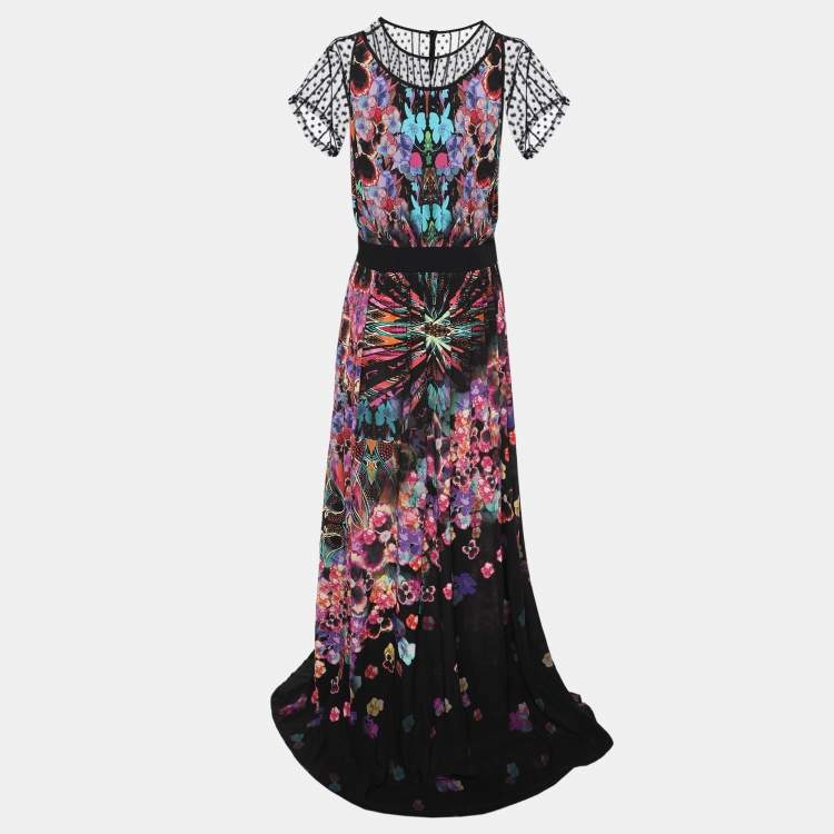 Pre Owned Class by Roberto Cavalli Multicolor Viscose Maxi Dress XL