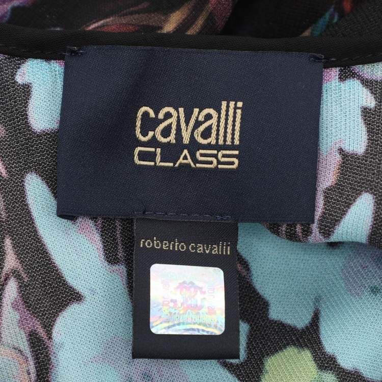 Pre Owned Class by Roberto Cavalli Multicolor Viscose Maxi Dress XL