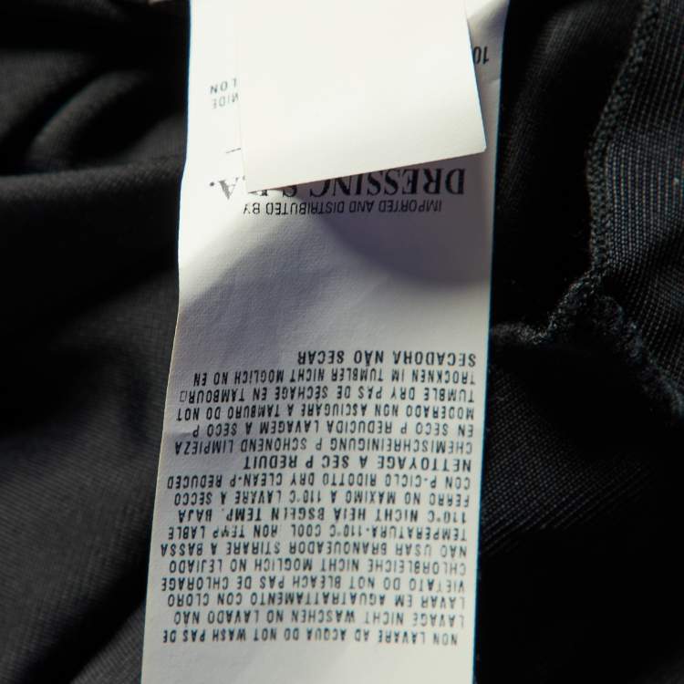 Pre Owned Class by Roberto Cavalli Black Jersey Panelled Knee-Length Dress M