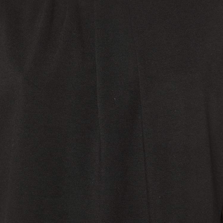 Pre Owned Class by Roberto Cavalli Black Jersey Panelled Knee-Length Dress M