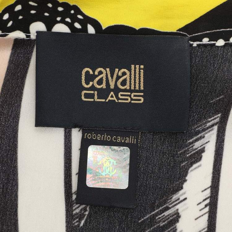 Pre Owned Class by Roberto Cavalli Multicolor Printed Silk Shirt M