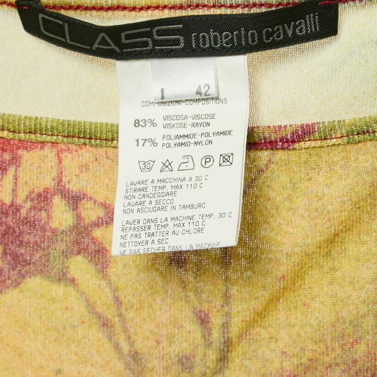 Pre Owned Class by Roberto Cavalli Multicolor Jersey Tank Top M