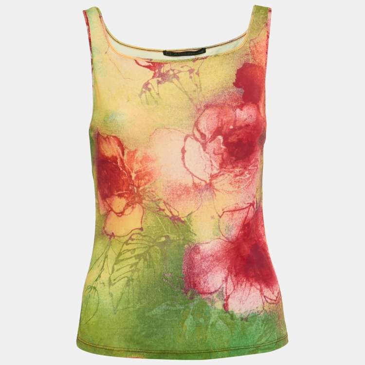 Pre Owned Class by Roberto Cavalli Multicolor Jersey Tank Top M