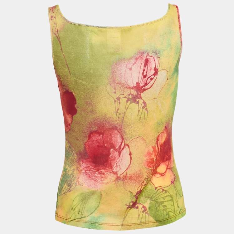 Pre Owned Class by Roberto Cavalli Multicolor Jersey Tank Top M