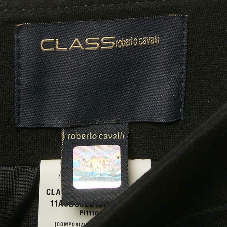 Pre Owned Class by Roberto Cavalli Black Jersey Pencil Skirt M
