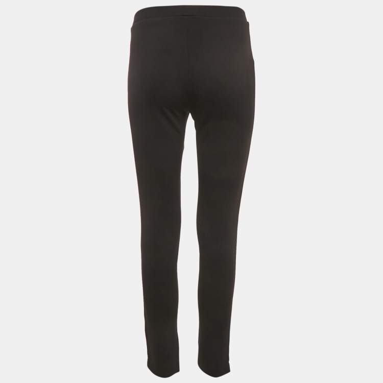 Pre Owned Class by Roberto Cavalli Black Gabardine Pocket Detail Leggings M
