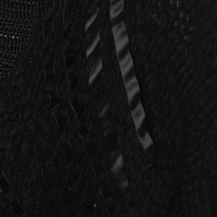 Pre Owned Class by Roberto Cavalli Black Wool Knit Cardigan L