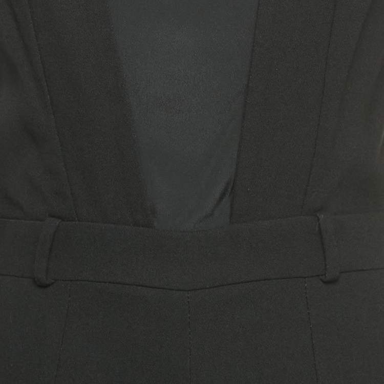 Pre Owned Class by Roberto Cavalli Black Wool Blend Jumpsuit S