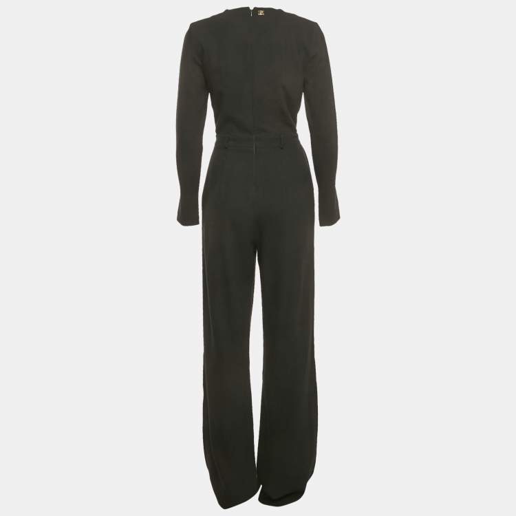 Pre Owned Class by Roberto Cavalli Black Wool Blend Jumpsuit S