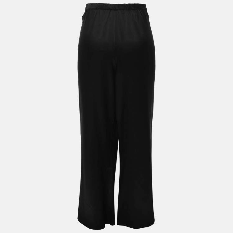 Pre Owned Class by Roberto Cavalli Black Silk Palazo Pants S