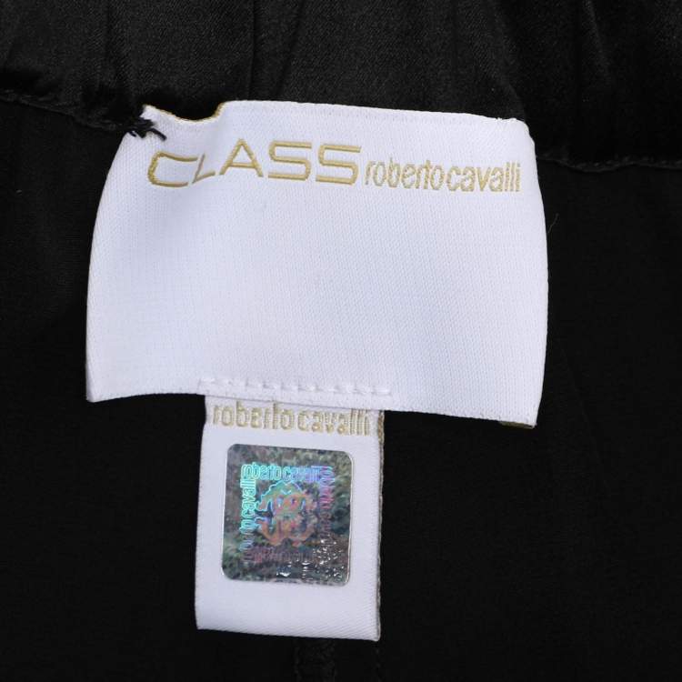 Pre Owned Class by Roberto Cavalli Black Silk Palazo Pants S