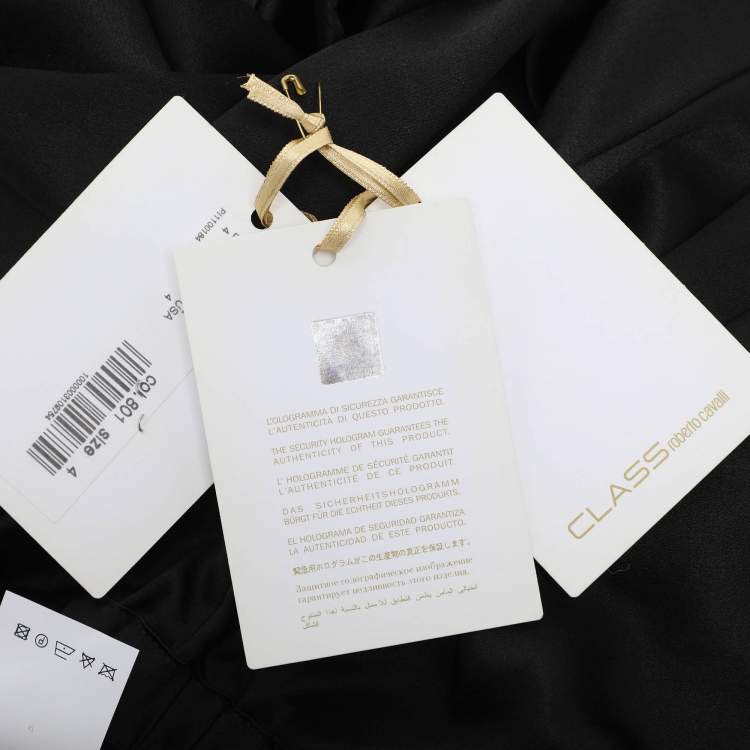 Pre Owned Class by Roberto Cavalli Black Silk Palazo Pants S