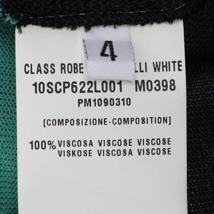 Pre Owned Class by Roberto Cavalli Green/Black Knit Open Long Cardigan S