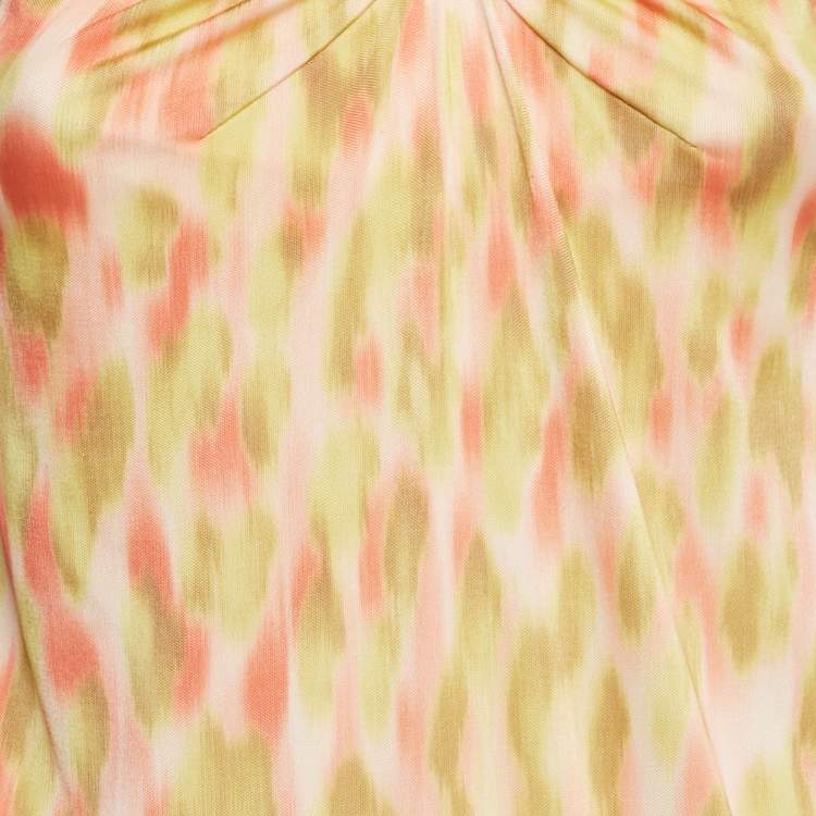 Pre Owned Class by Roberto Cavalli Multicolor Printed Jersey Halter Neck Mini Dress S