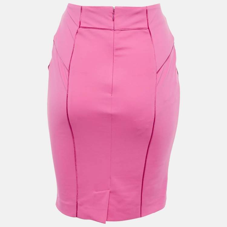 Pre Owned Class by Roberto Cavalli Pink Jersey Pencil Skirt M