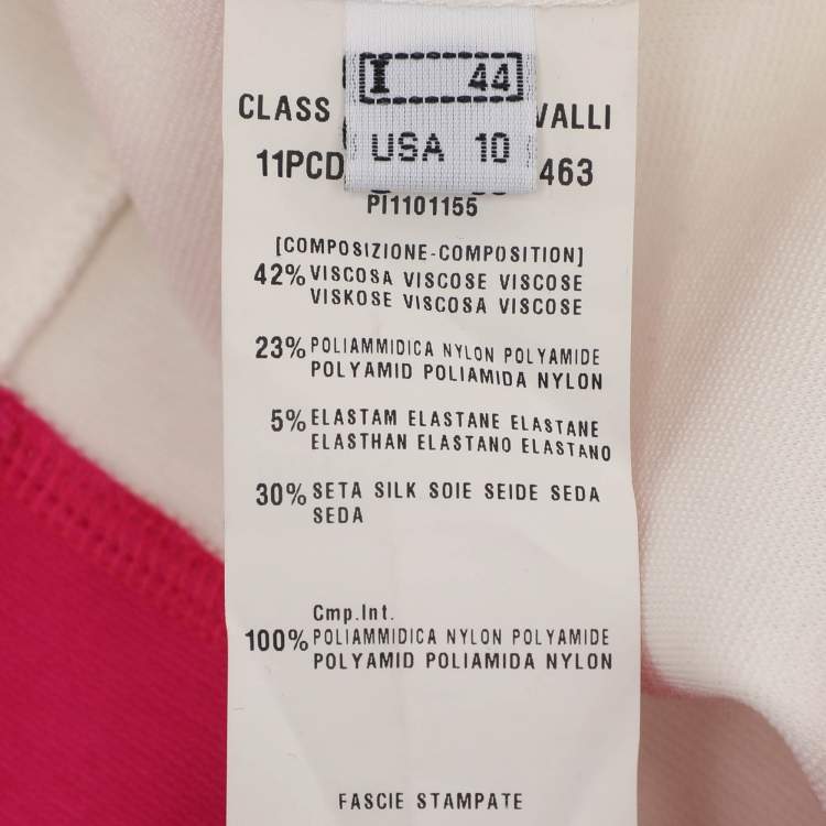 Pre Owned Class by Roberto Cavalli Multicolor Stretch Crepe Sleeveless Midi Dress M