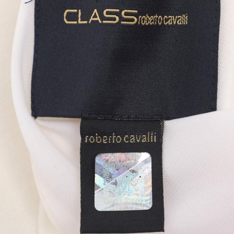 Pre Owned Class by Roberto Cavalli Multicolor Stretch Crepe Sleeveless Midi Dress M
