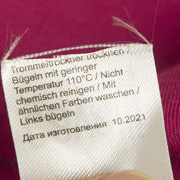 Pre Owned Class by Roberto Cavalli Pink Lemon Print Jersey T-Shirt XS