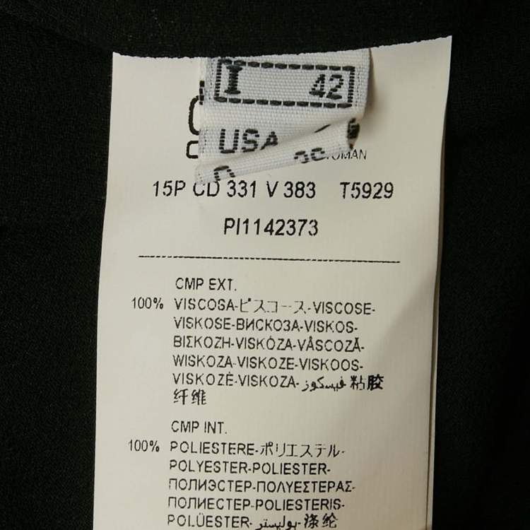 Pre Owned Class by Roberto Cavalli Black Printed Crepe Short Dress M