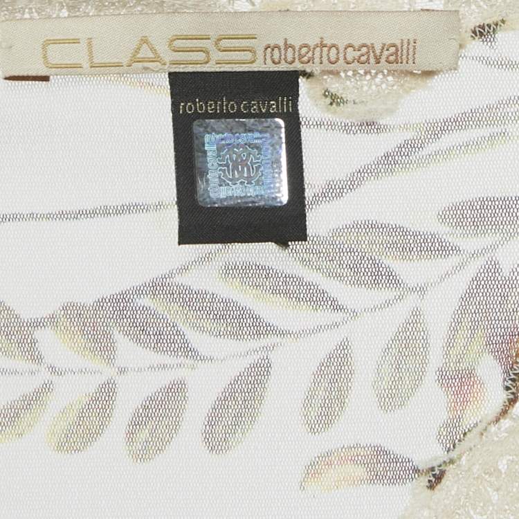 Pre Owned Class by Roberto Cavalli Multicolor Print Jersey Sleeveless Top XS