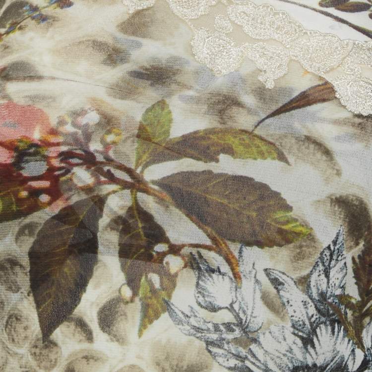 Pre Owned Class by Roberto Cavalli Multicolor Print Jersey Sleeveless Top XS