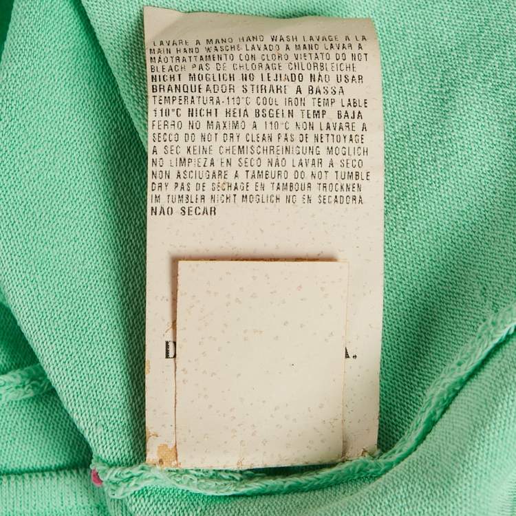 مملوكة مسبقًا Class by Roberto Cavalli Green Ribbed Tank Top S