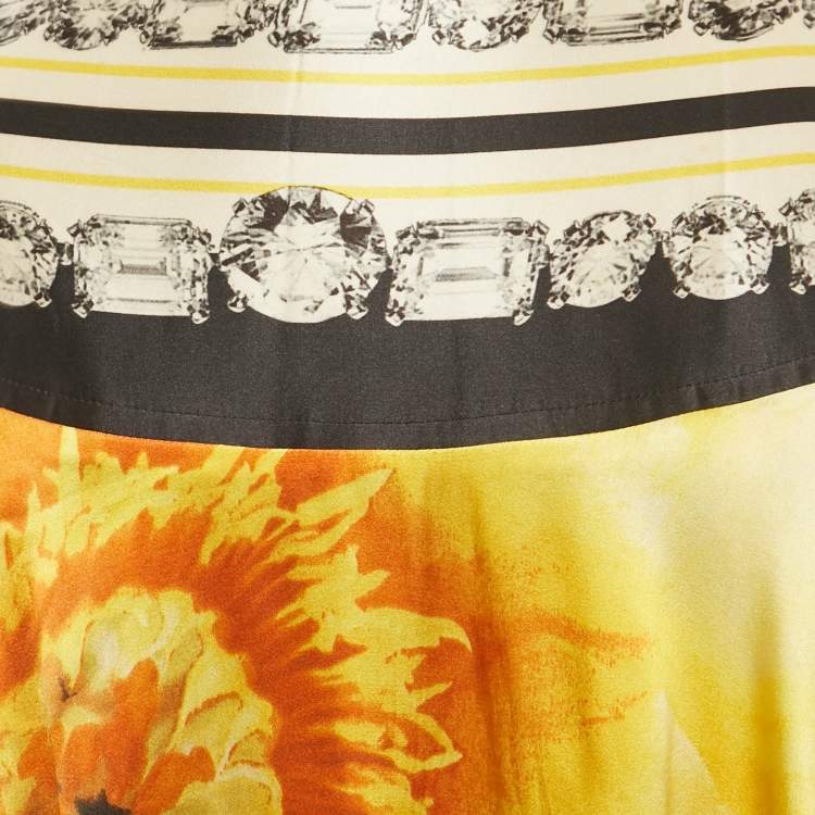 مملوكة مسبقًا Class by Roberto Cavalli Multicolor Printed Asymmetric Hem Skirt M 