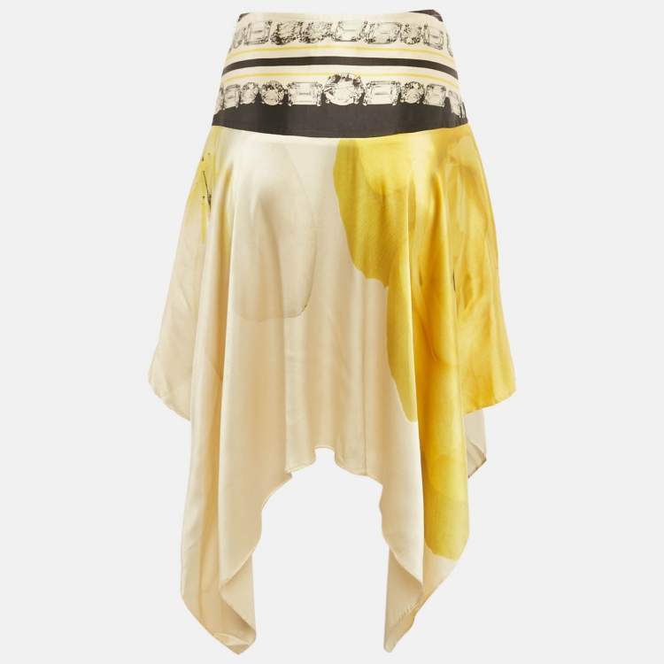 مملوكة مسبقًا Class by Roberto Cavalli Multicolor Printed Asymmetric Hem Skirt M 