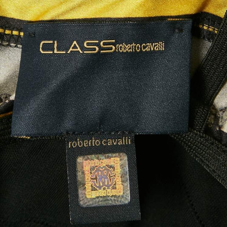 Pre Owned Class by Roberto Cavalli Printed Detail Jersey Short Dress S 