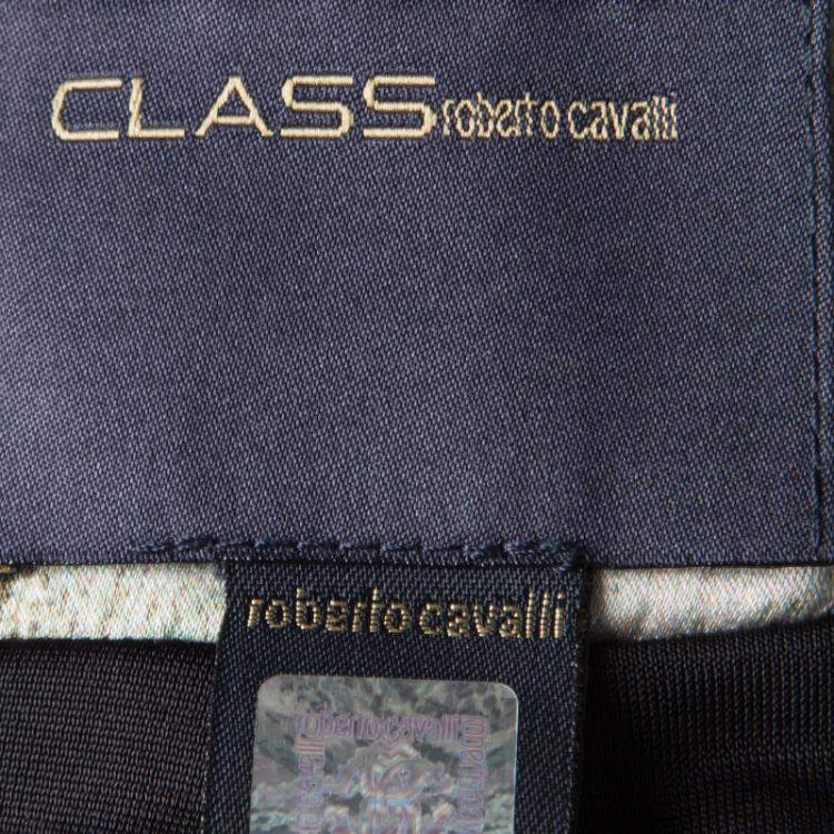 Pre Owned Class by Roberto Cavalli Floral and Polka Dot Print Maxi Skirt XS