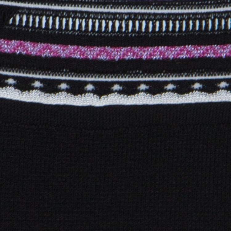 مملوكة مسبقًا Class By Roberto Cavalli Multicolor Printed Bodice Knit Detail Sheath Dress M