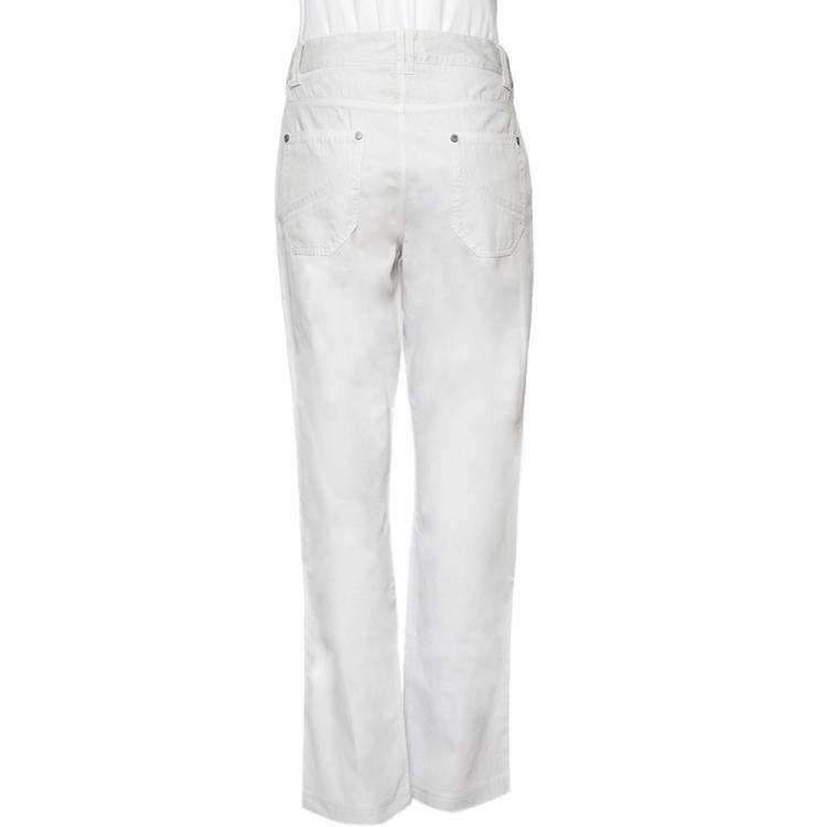 Pre Owned Class by Roberto Cavalli Pale Lilac Denim Biker Jeans L