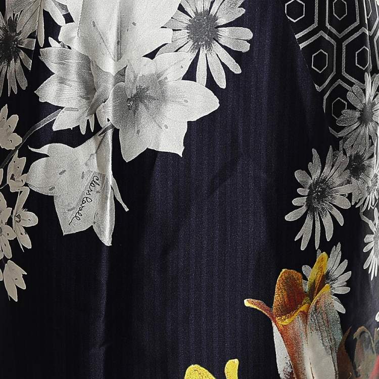 مملوكة مسبقًا Class by Roberto Cavalli Multicolor Printed Satin Pencil Skirt M