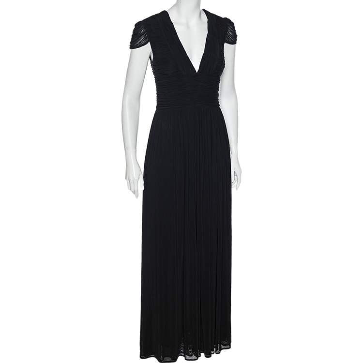 Class by Roberto Cavalli Black Jersey Ruched Maxi Dress M Class by