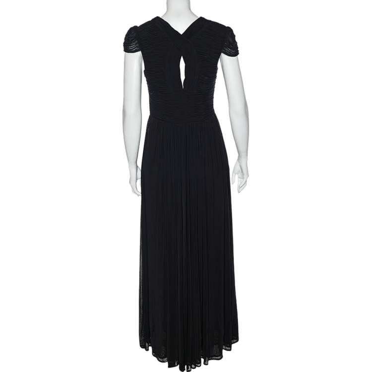 Pre Owned Class by Roberto Cavalli Black Jersey Ruched Maxi Dress M